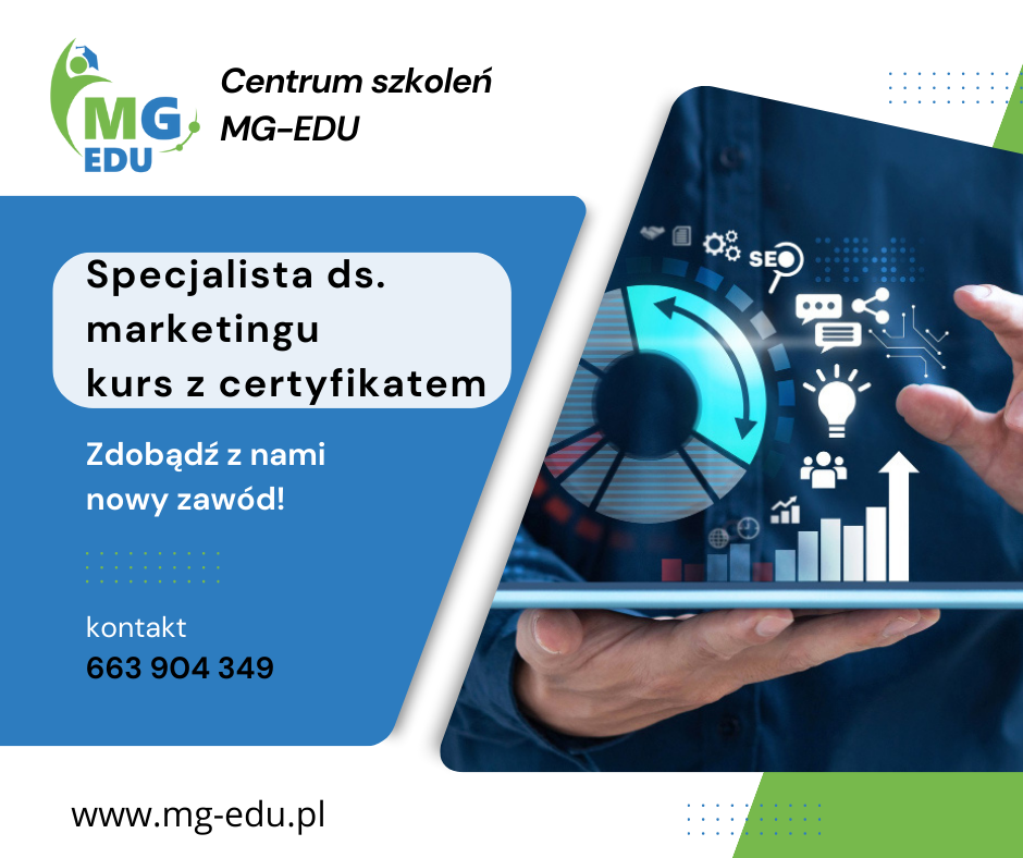 Specjalista ds. marketingu - kurs z certyfikatem