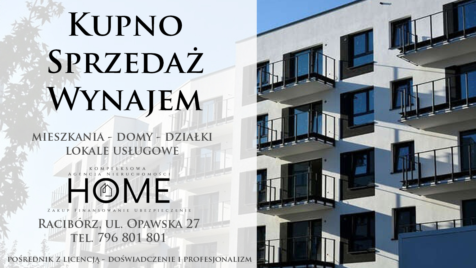 Kompleksowa Agencja Nieruchomości HOME – Racibórz