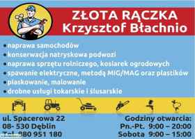 naprawa kosiarek ogrodowych, piaskowanie, konserwacja podwozi