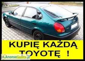 Kupię TOYOTA COROLLA roczniki 1985-2015 benzyna, diesel