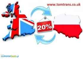 OFERUJE TRANSPORT PRZEPROWADZKI DO/Z POLSKI