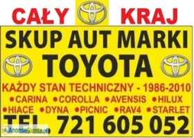 Kupię Toyota Picnic Corolla Avensis Carina Hiace Dyna SKUP