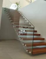 Balustrady barierki schody szklane, ze szkłem, stal nierdzewna.