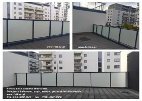 Czym zasłonić szklany balkon? Osłony balkonowe Folkos- Oklejamy balkon