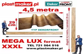 NOWOŚĆ! Elastyczna deska dekoracyjna MEGA FORMAT XXXL DekorFront  4,5 m x 29 cm