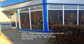 Usługa usuwania folii z witryn, szyb, okien,mycie szyb ,usuwanie kleju
