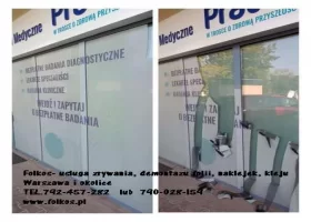Zrywanie starej zniszczonej folii, usuwanie naklejek, mycie szyb Wawa