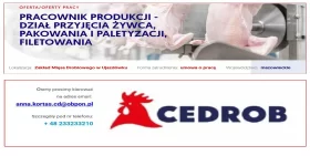 Pracownik Produkcji - Dział Przyjęcia Żywca Drobiowego